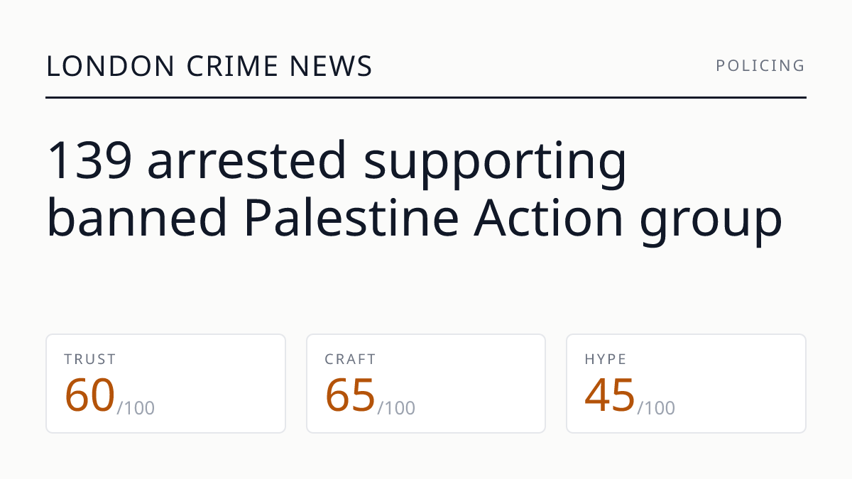 139 arrested supporting banned Palestine Action group