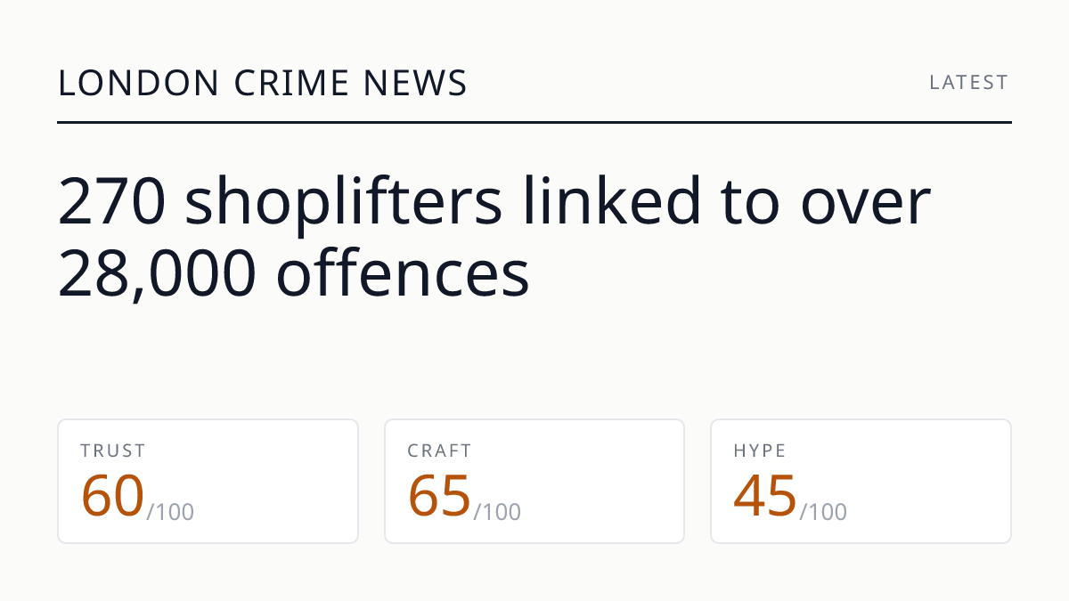 270 shoplifters linked to over 28,000 offences