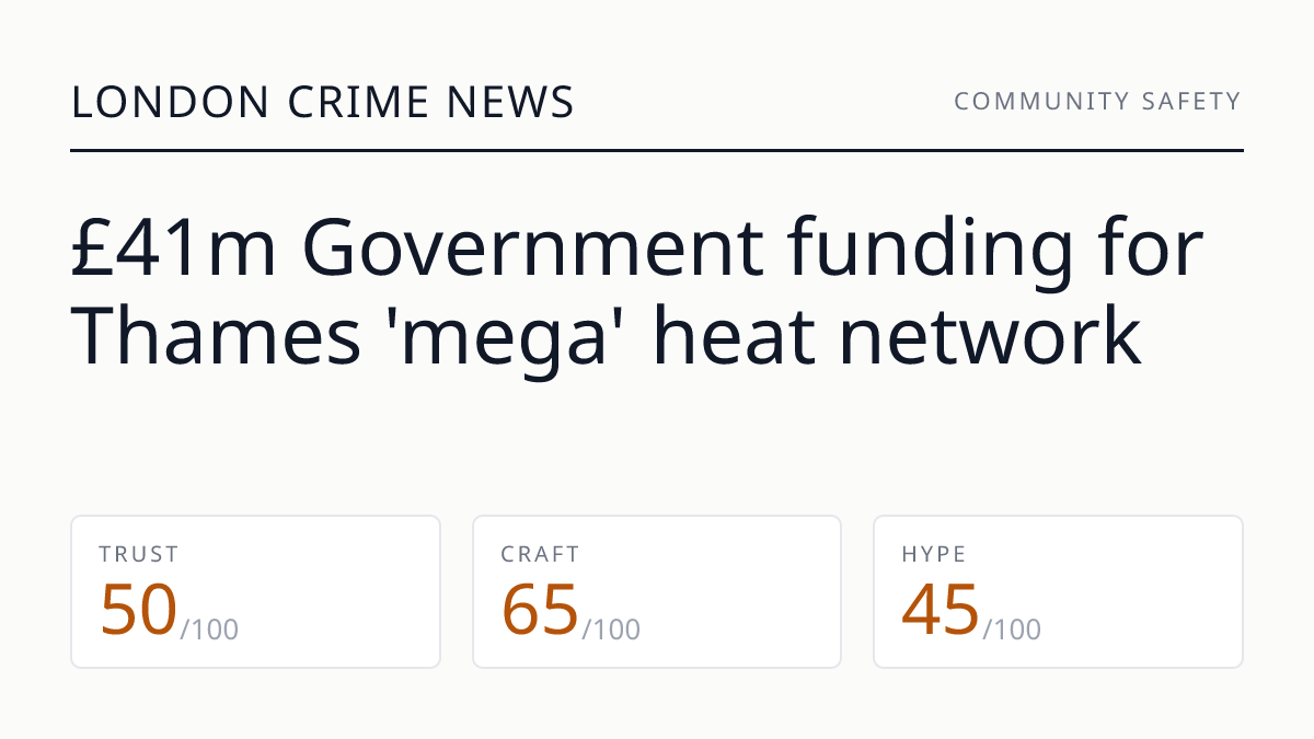 £41m Government funding for Thames 'mega' heat network