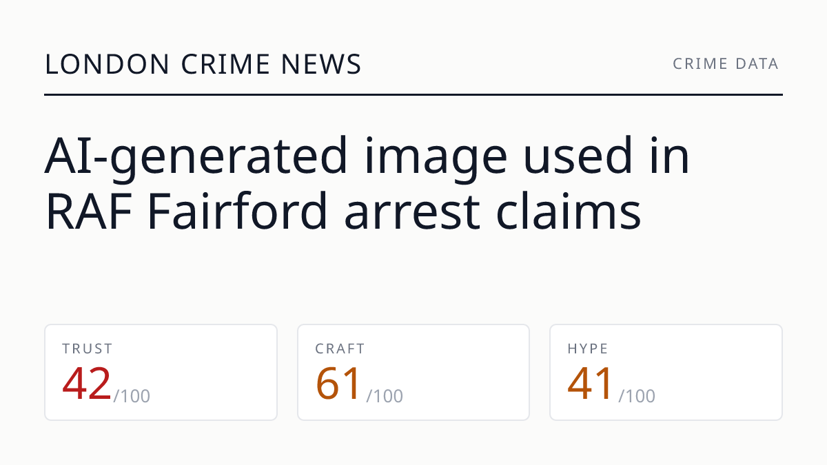 AI-generated image used in RAF Fairford arrest claims
