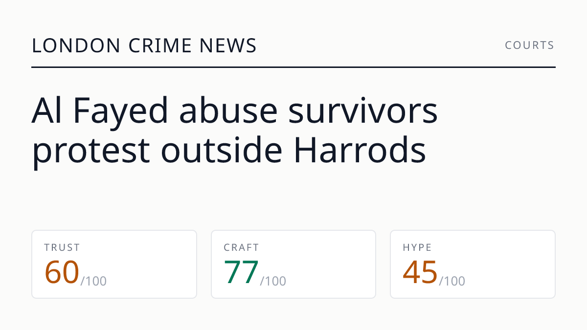 Al Fayed abuse survivors protest outside Harrods