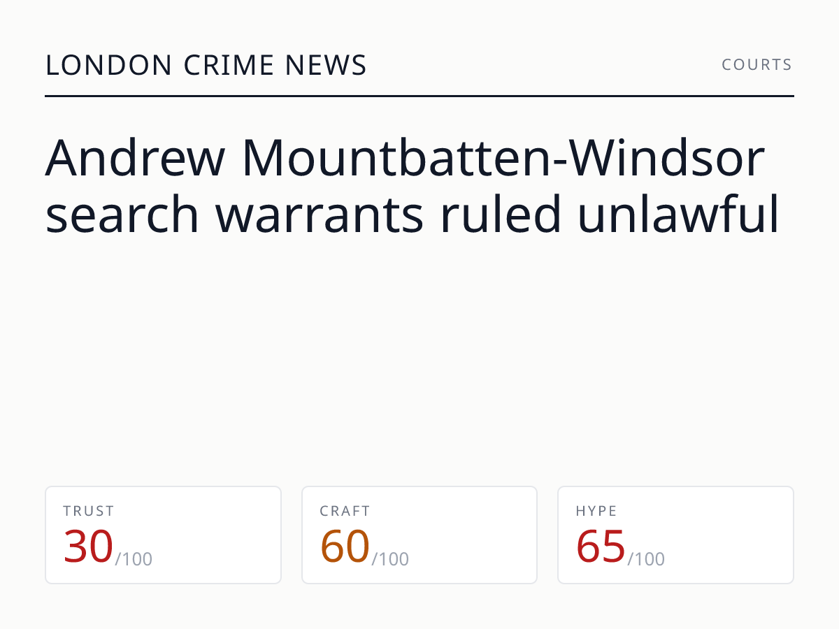 Andrew Mountbatten-Windsor search warrants ruled unlawful | London ...