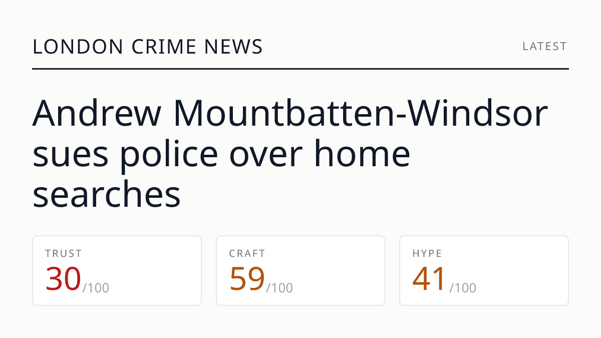 Andrew Mountbatten-Windsor sues police over home searches