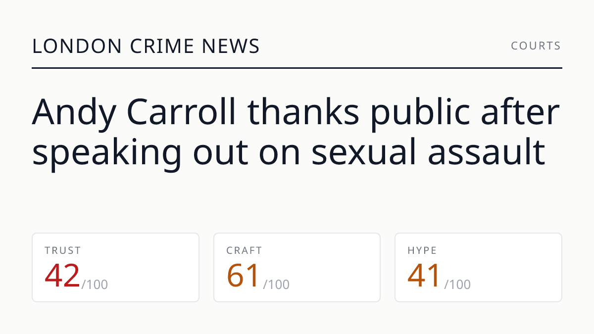 Andy Carroll thanks public after speaking out on sexual assault