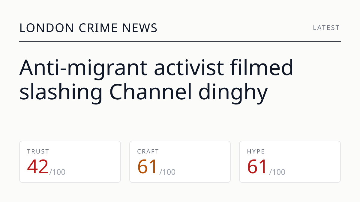 Anti-migrant activist filmed slashing Channel dinghy