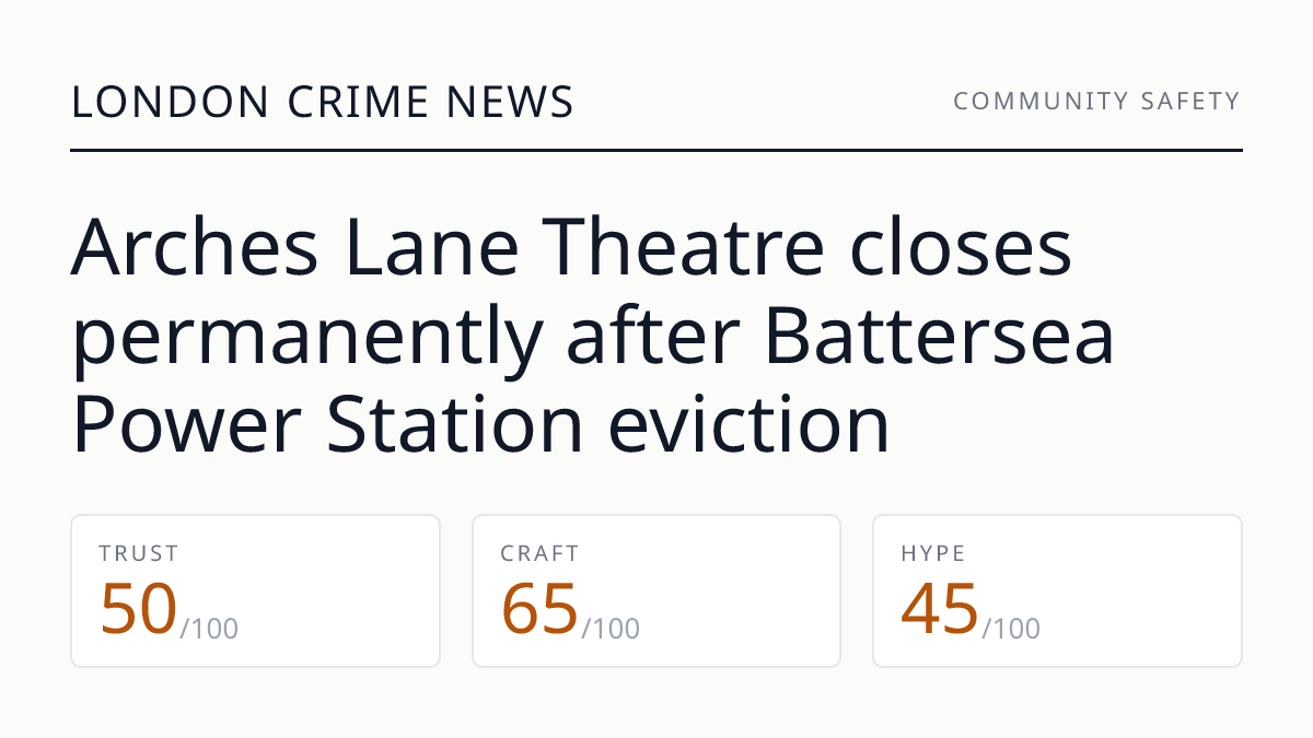 Arches Lane Theatre closes permanently after Battersea Power Station eviction