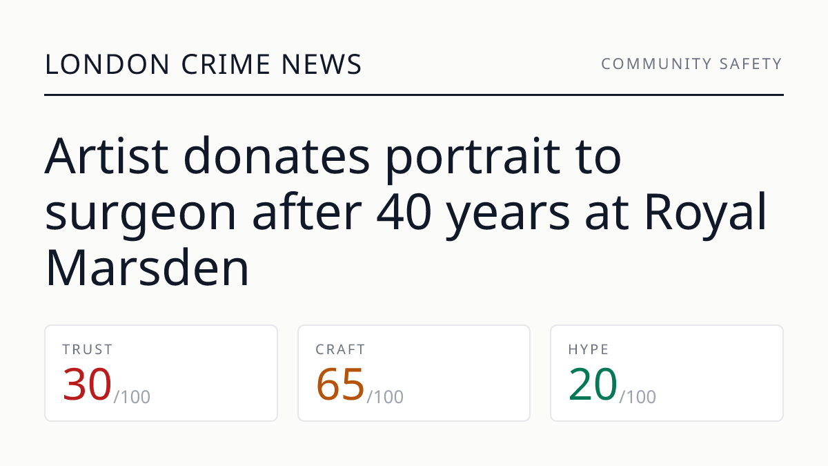 Artist donates portrait to surgeon after 40 years at Royal Marsden