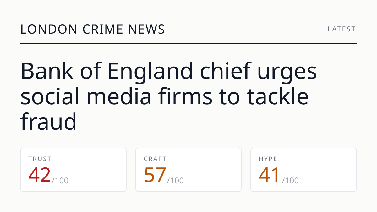 Bank of England chief urges social media firms to tackle fraud