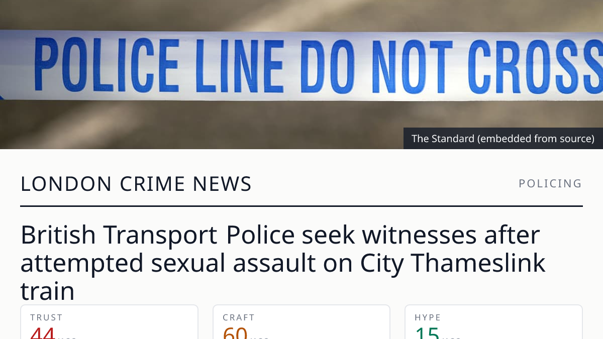 British Transport Police appeal after attempted sexual assault on City ...