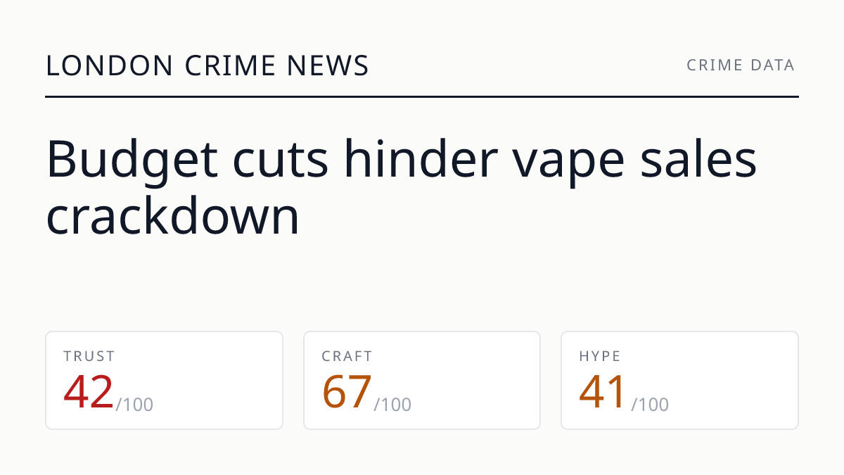 Budget cuts hinder vape sales crackdown