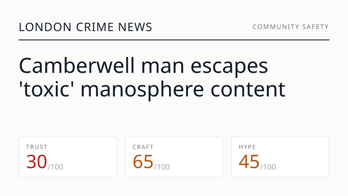 Camberwell man escapes 'toxic' manosphere content