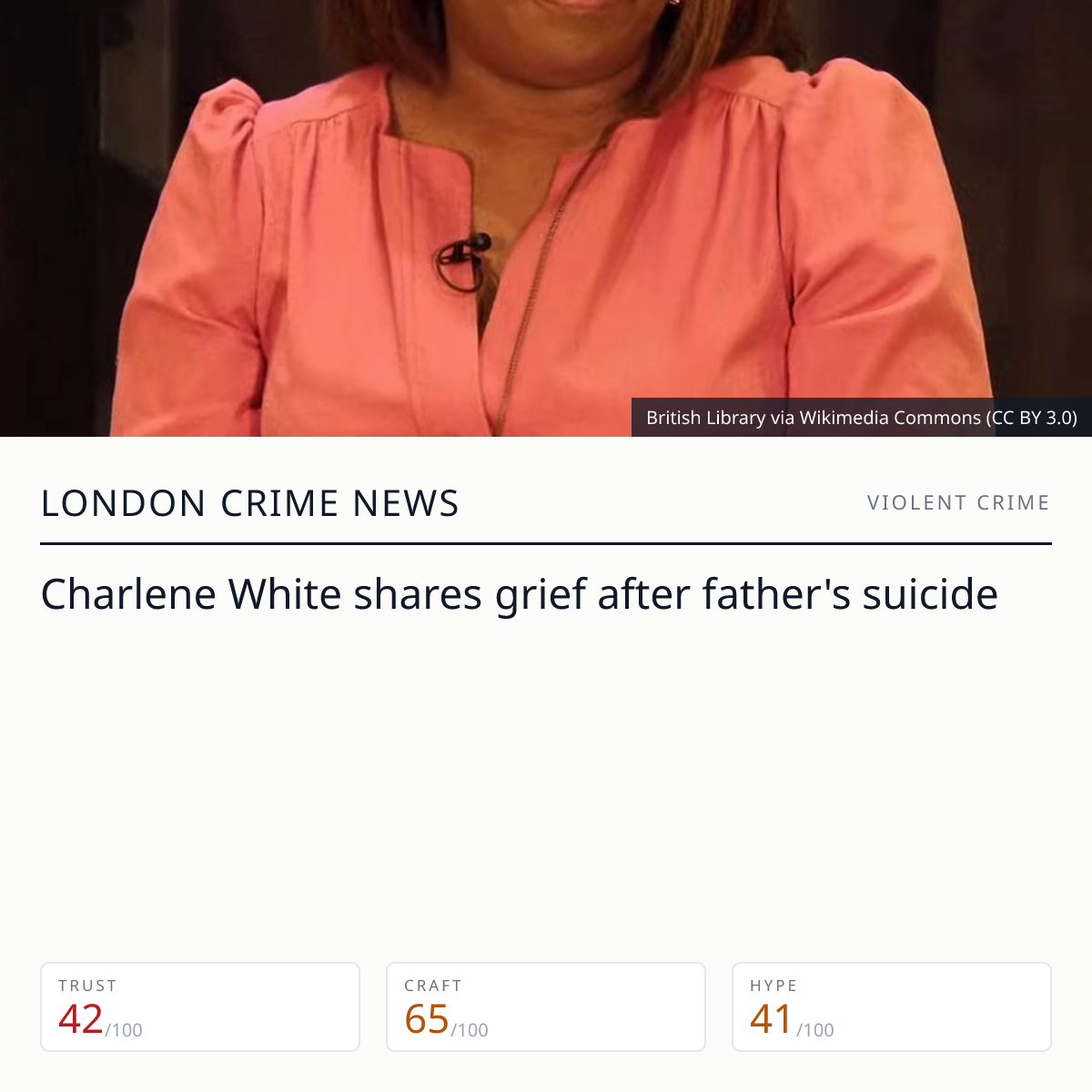 Charlene White on father's suicide | London Crime News