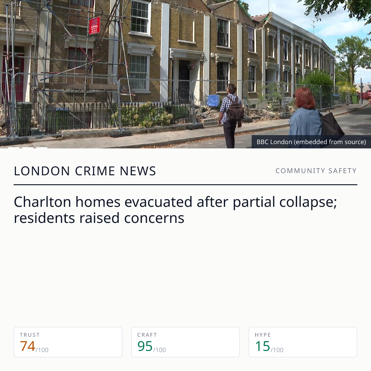 Woodland Terrace evacuated | London Crime News