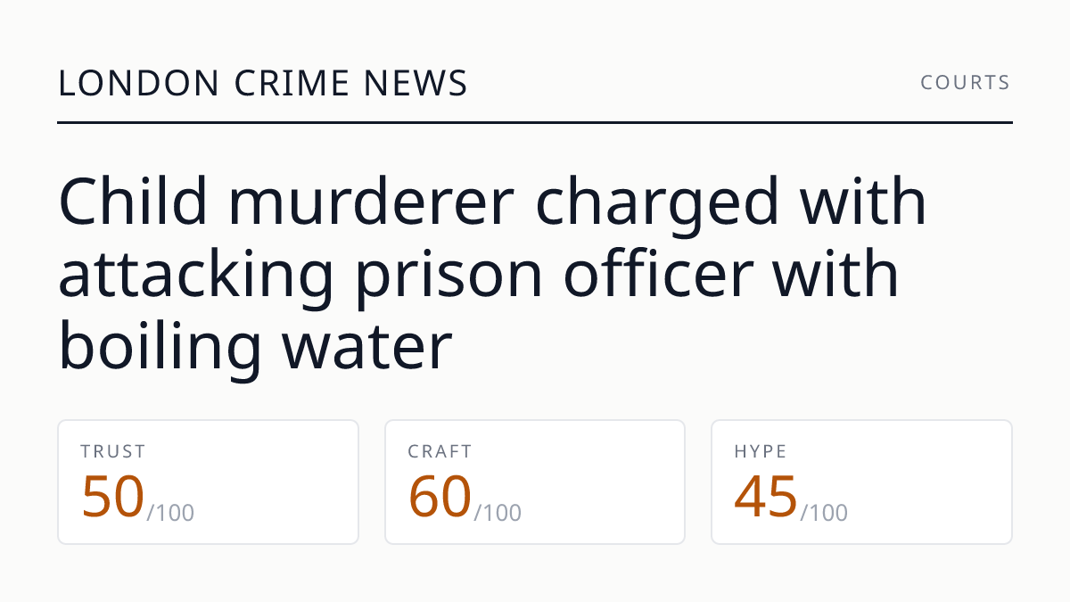 Child murderer charged with attacking prison officer with boiling water