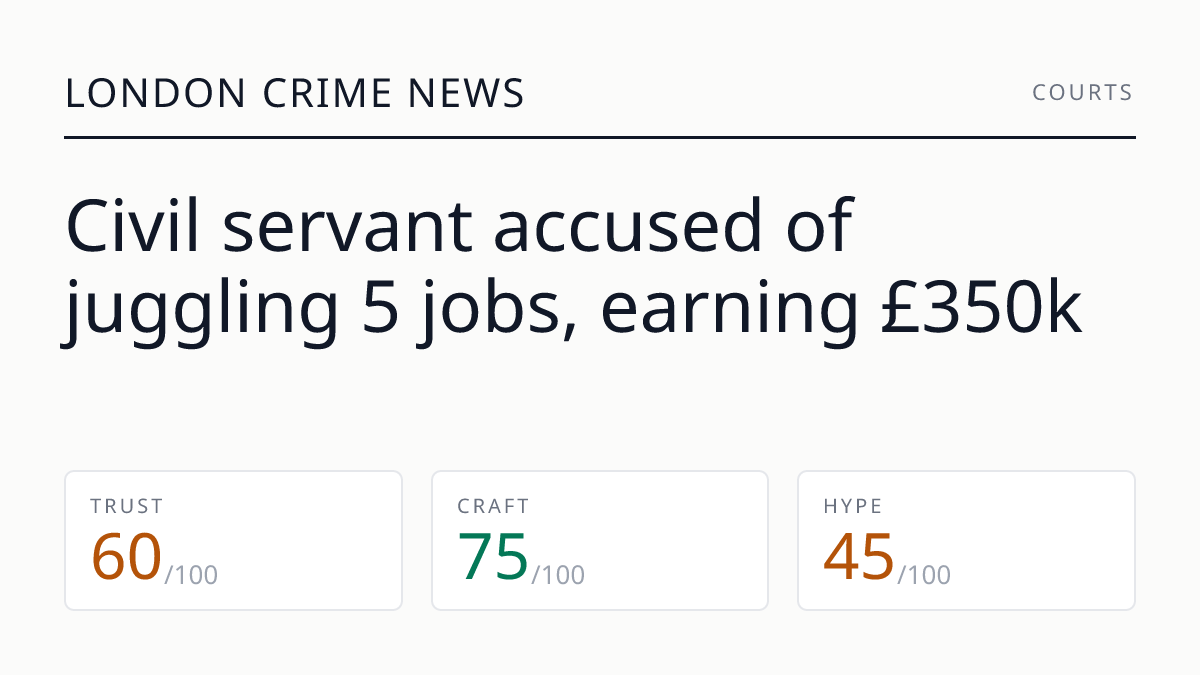 Civil servant accused of juggling 5 jobs, earning £350k