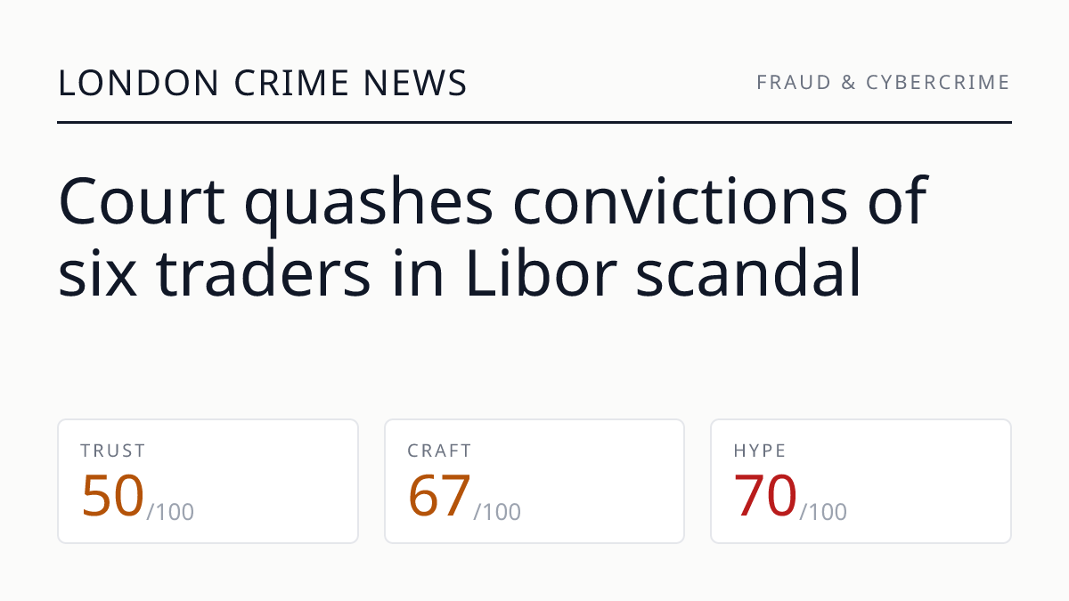 Court quashes convictions of six traders in Libor scandal