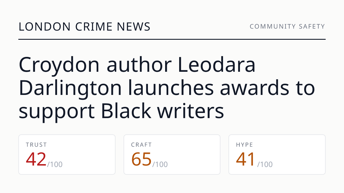 Croydon author Leodara Darlington launches awards to support Black writers