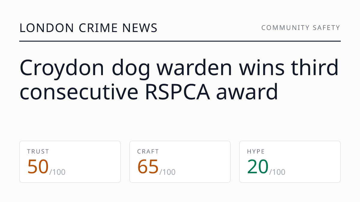 Croydon dog warden wins third consecutive RSPCA award