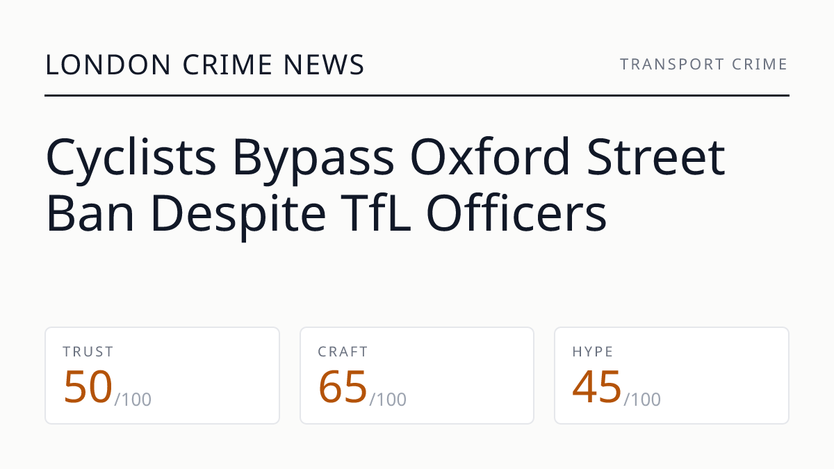 Cyclists Bypass Oxford Street Ban Despite TfL Officers