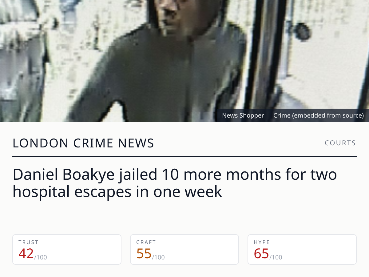 Daniel Boakye jailed 10 more months for hospital escapes | London Crime ...