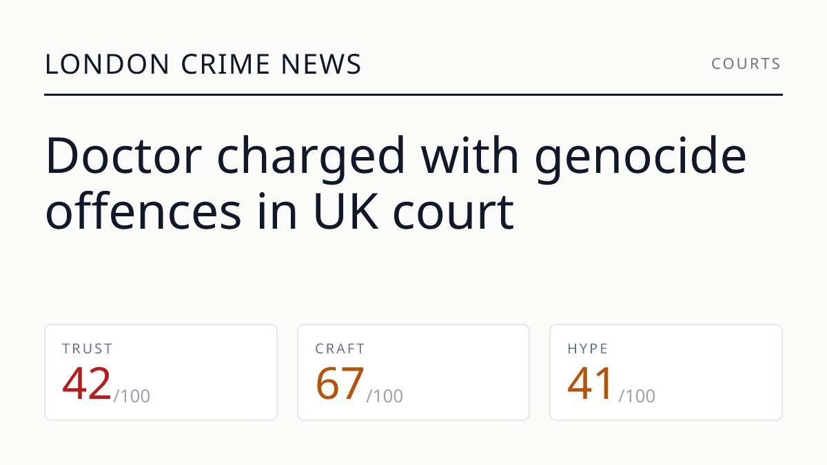Doctor charged with genocide offences in UK court
