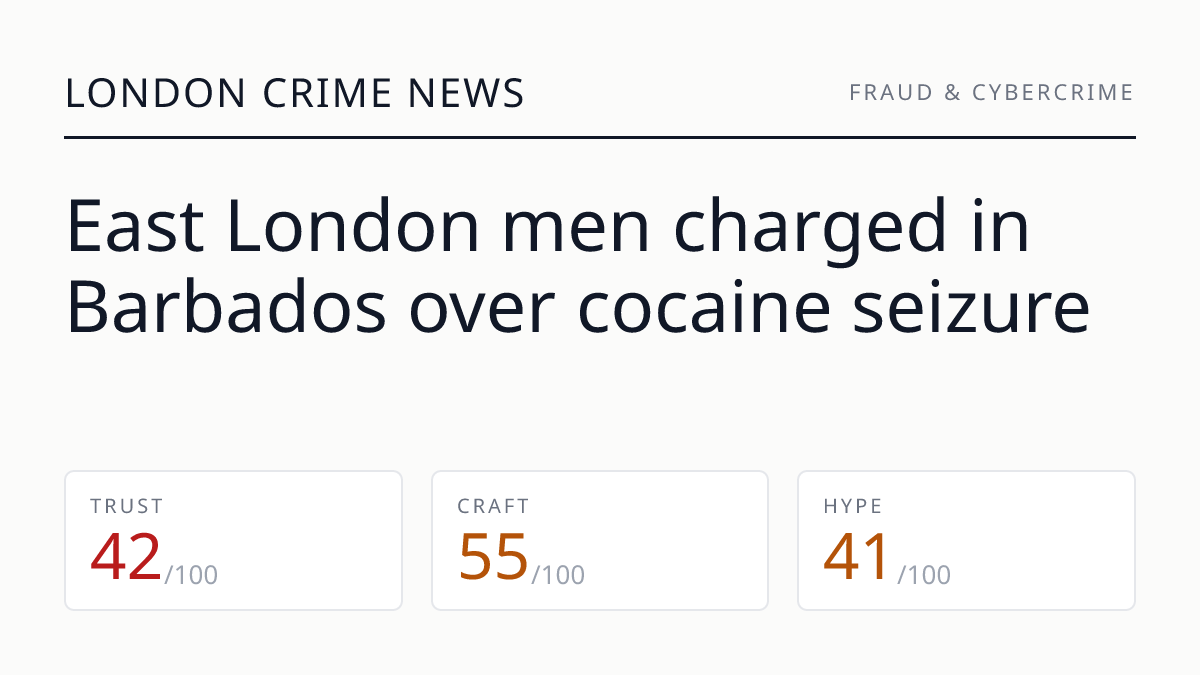 East London men charged in Barbados over cocaine seizure