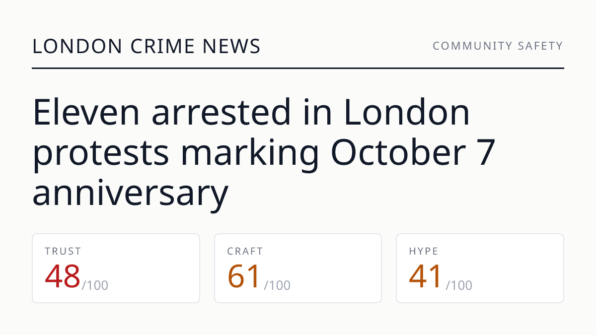Eleven arrested in London protests marking October 7 anniversary