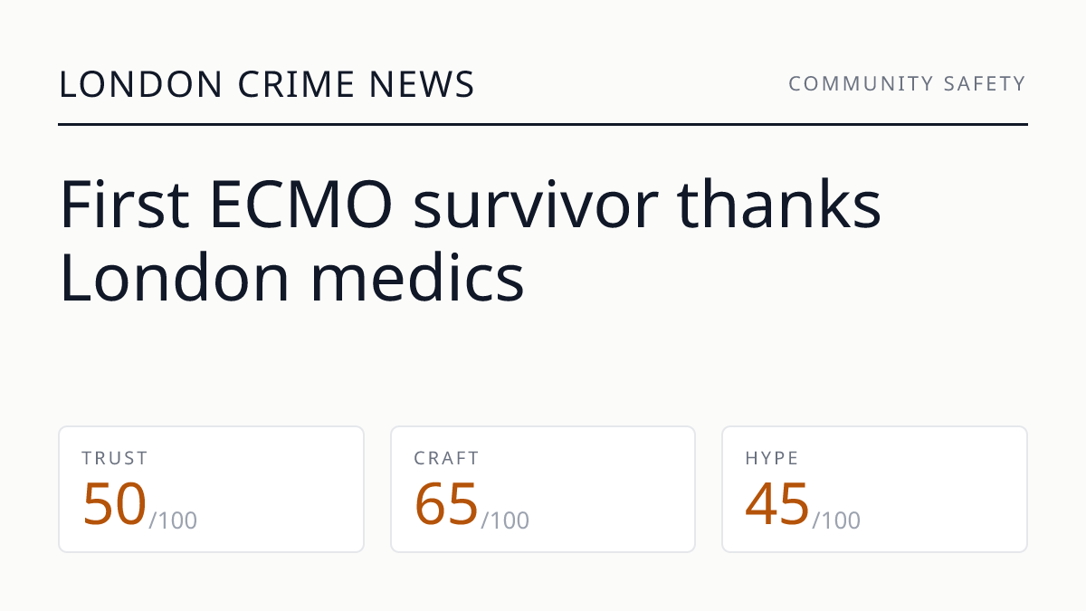 First ECMO survivor thanks London medics