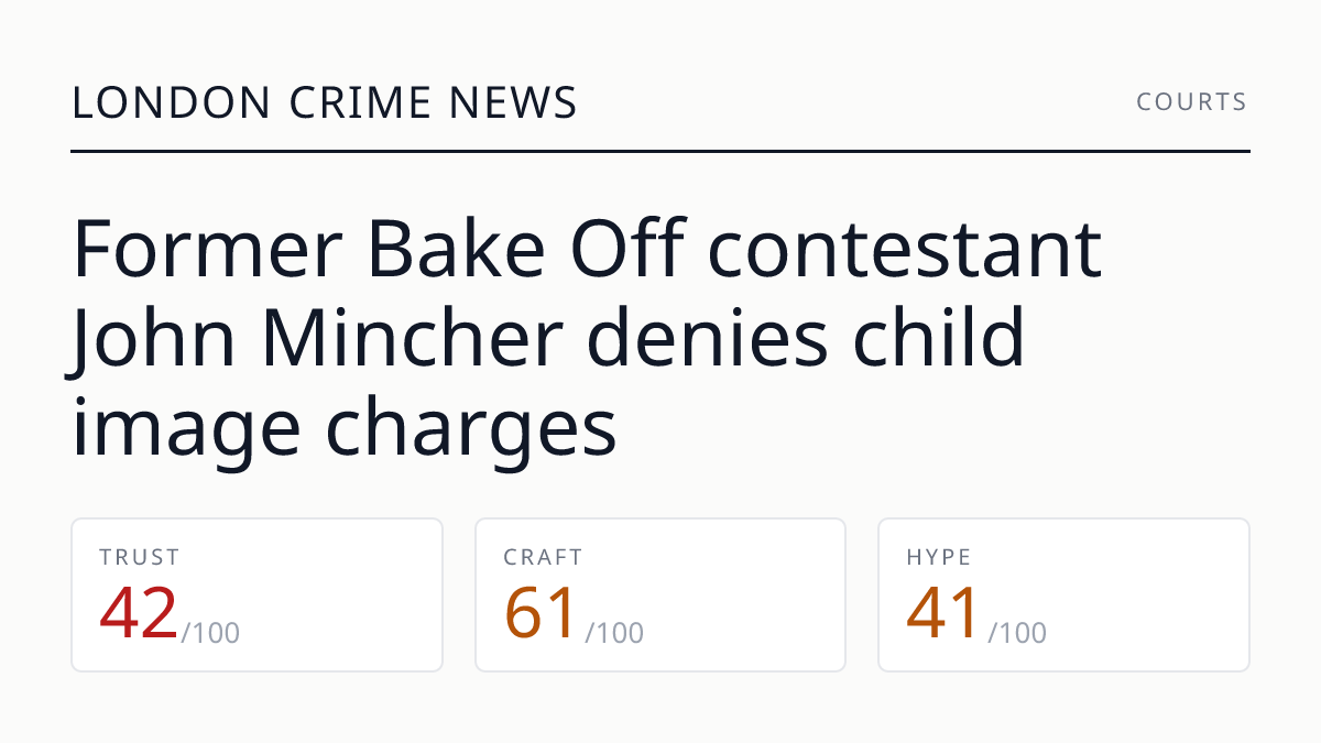Former Bake Off contestant John Mincher denies child image charges