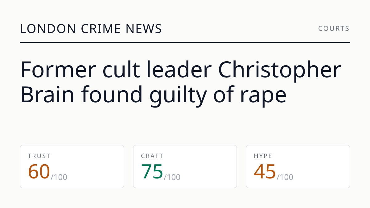 Former cult leader Christopher Brain found guilty of rape