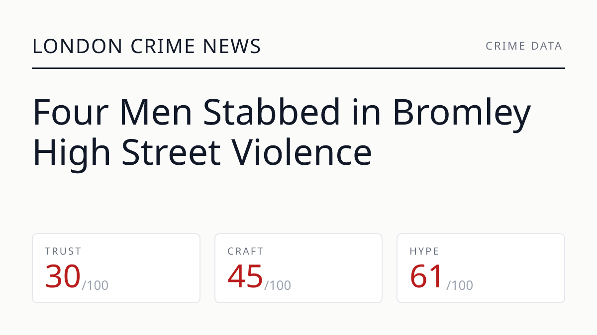Four Men Stabbed in Bromley High Street Violence