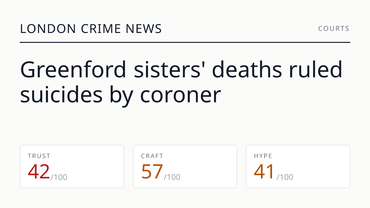 Greenford sisters' deaths ruled suicides by coroner