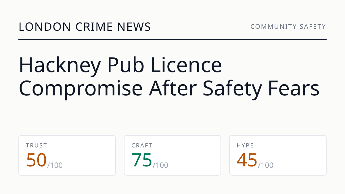 Hackney Pub Licence Compromise After Safety Fears