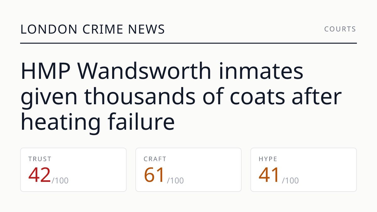 HMP Wandsworth inmates given thousands of coats after heating failure