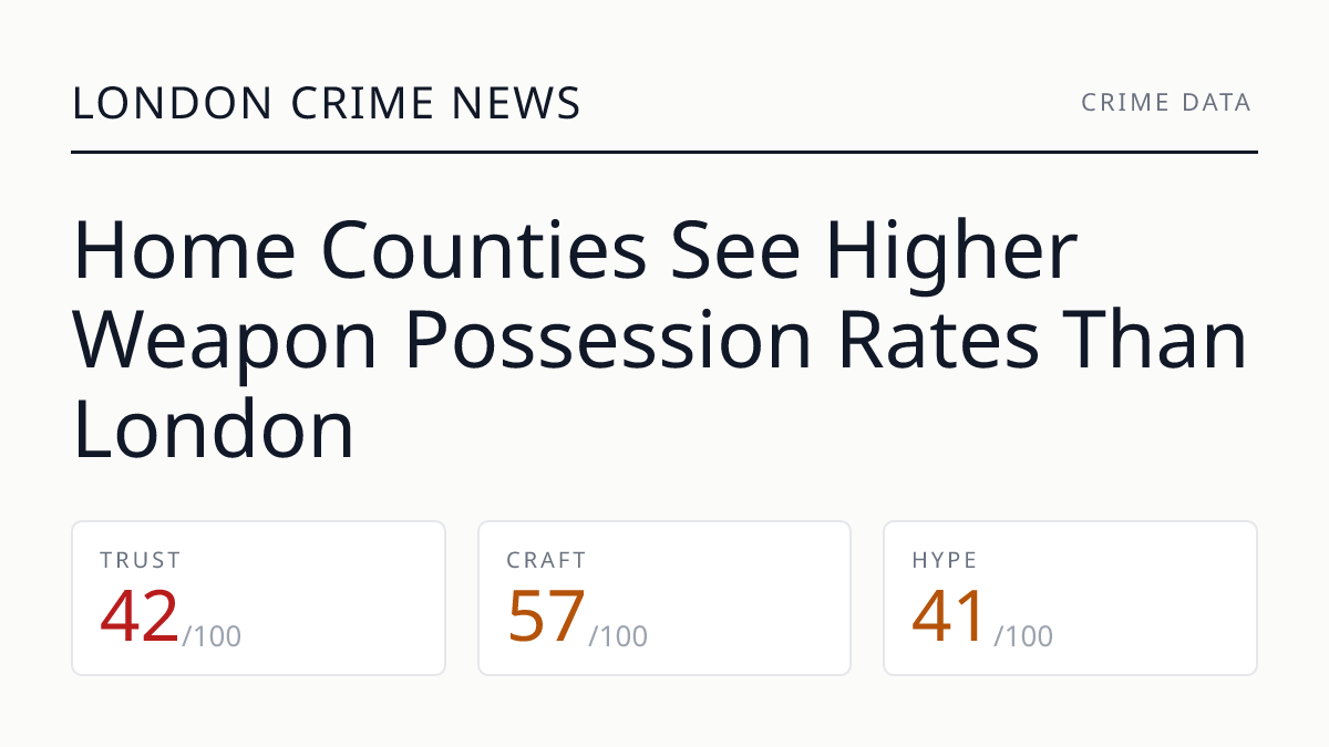 Home Counties See Higher Weapon Possession Rates Than London