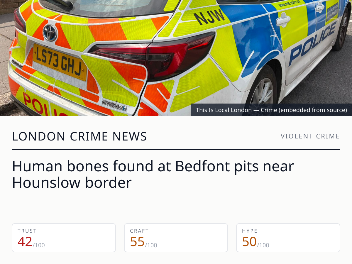 Human bones found at Bedfont pits in Hillingdon | London Crime News