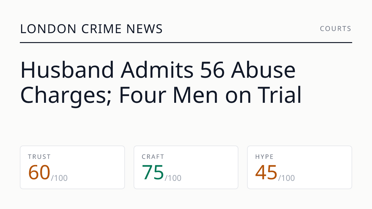 Husband Admits 56 Abuse Charges; Four Men on Trial