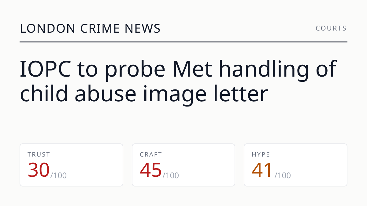 IOPC to probe Met handling of child abuse image letter