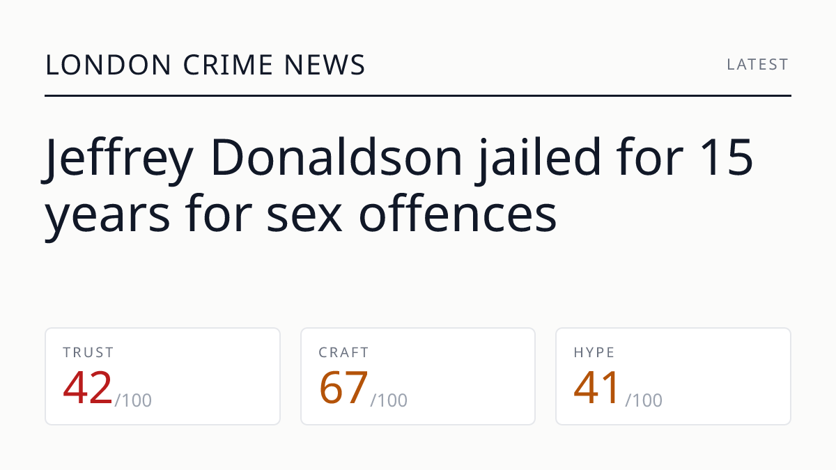 Jeffrey Donaldson jailed for 15 years for sex offences