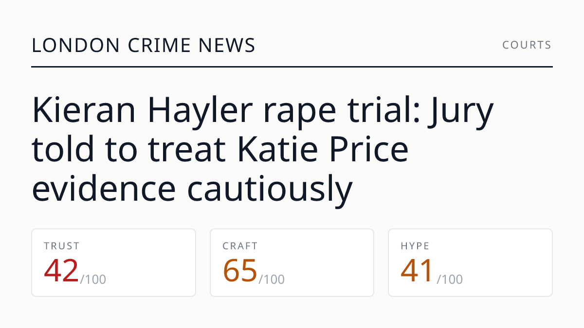 Kieran Hayler rape trial: Jury told to treat Katie Price evidence cautiously