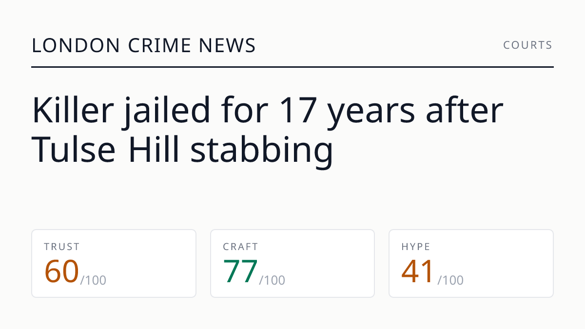 Killer jailed for 17 years after Tulse Hill stabbing