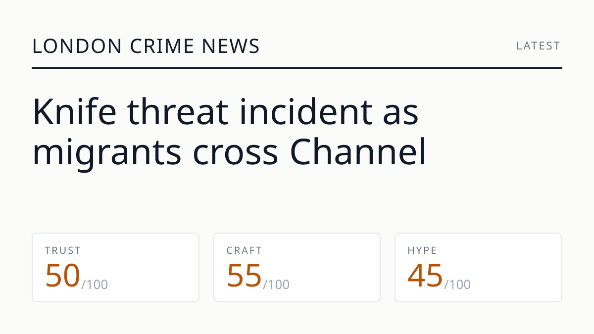 Knife threat incident as migrants cross Channel