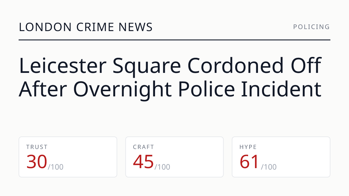 Leicester Square Cordoned Off After Overnight Police Incident
