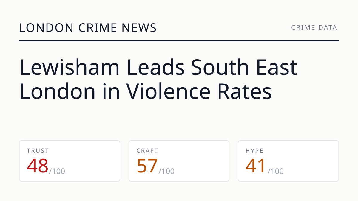 Lewisham Leads South East London in Violence Rates