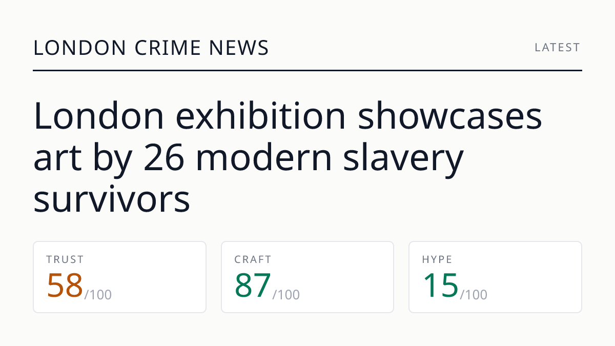 London exhibition showcases art by 26 modern slavery survivors