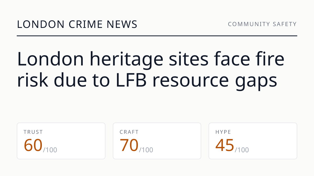 London heritage sites face fire risk due to LFB resource gaps