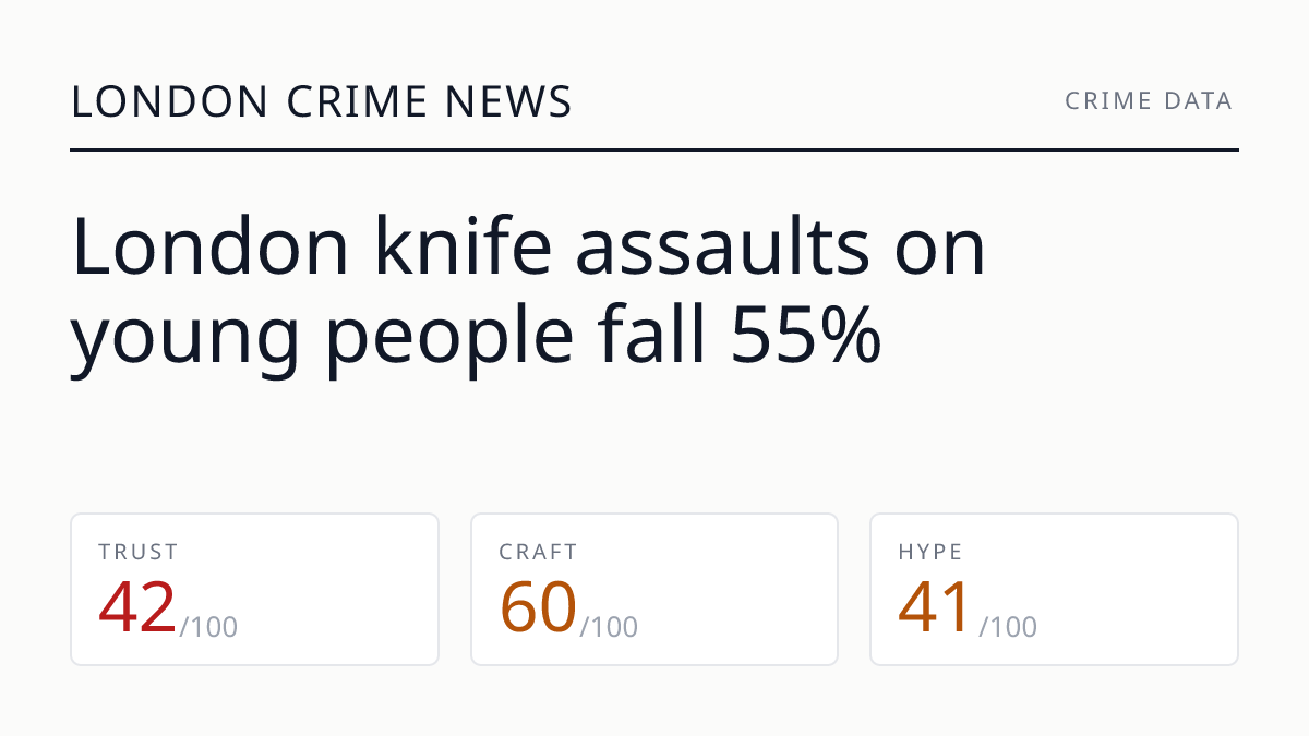 London knife assaults on young people fall 55%