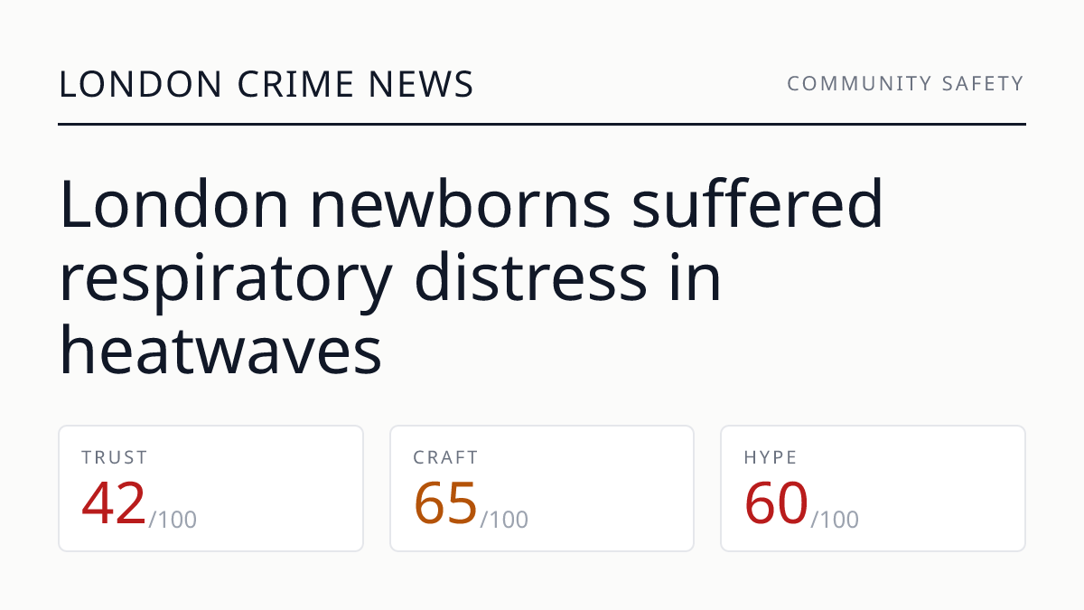 London newborns suffered respiratory distress in heatwaves