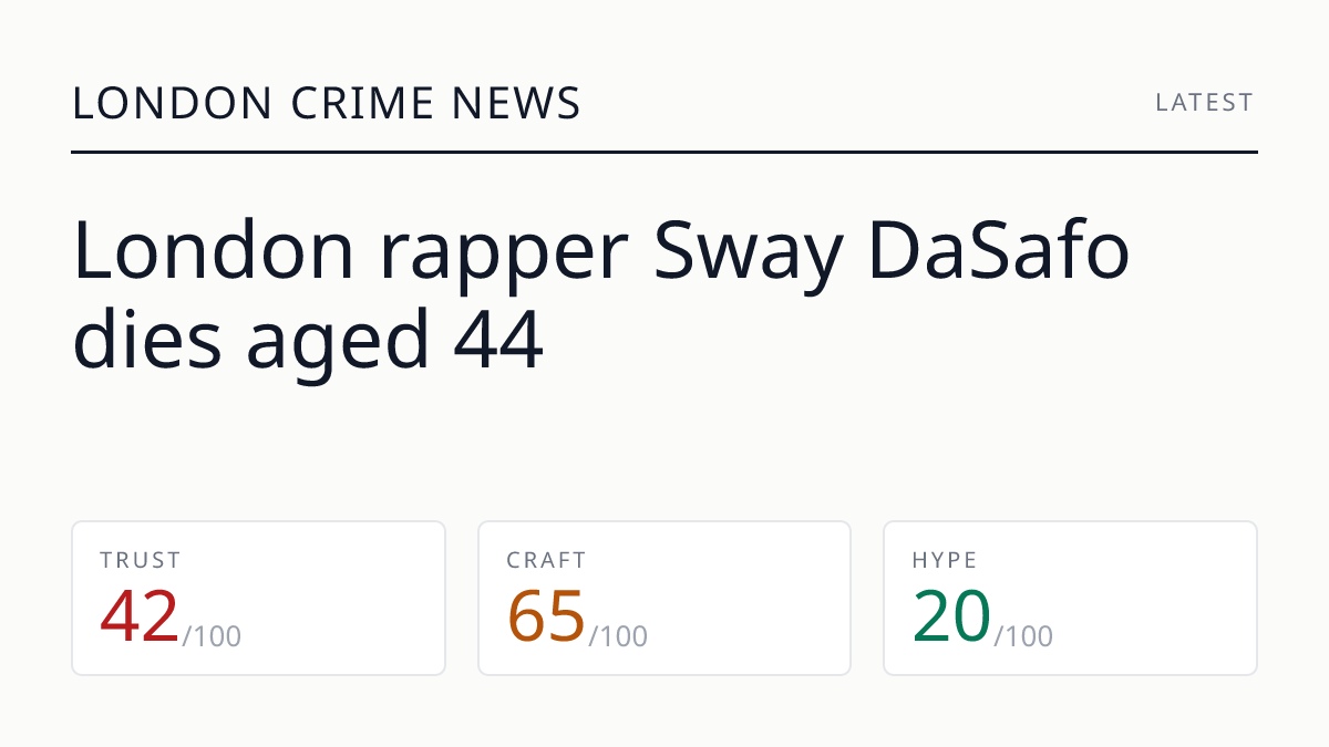 London rapper Sway DaSafo dies aged 44