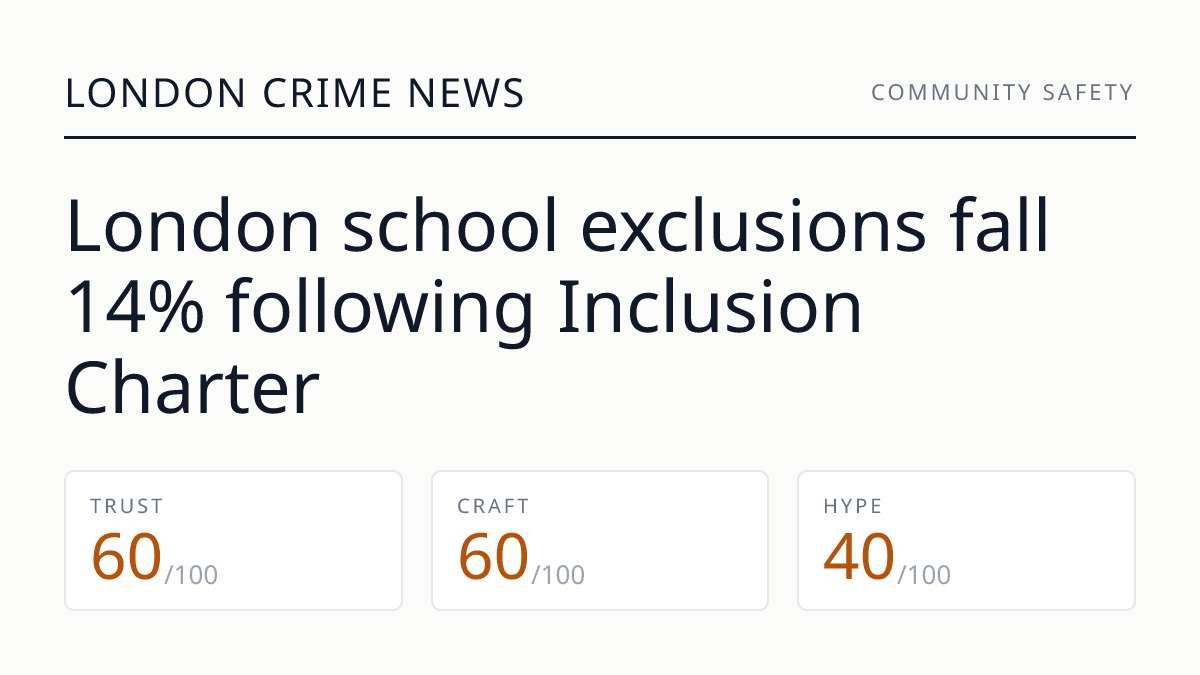 London school exclusions fall 14% following Inclusion Charter